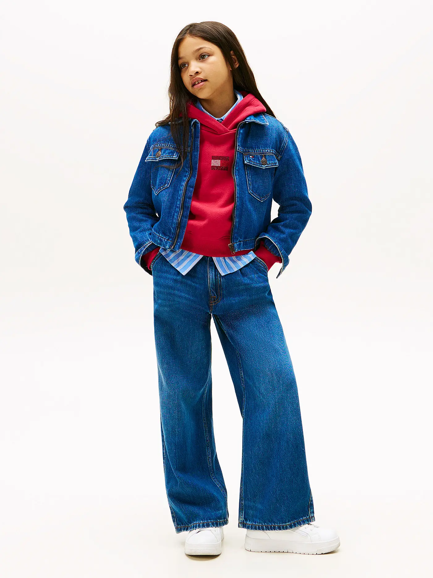 TOMMY HILFIGER | Mädchen Jeans Wide Fit | 